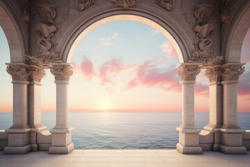 Fototapeta premium royal arch in river on evening background