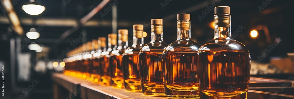 Aufkleber efficient beverage bottling process with automated equipment and machinery at a modern factory