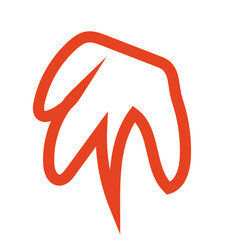 Red outline abstract shapes vectors