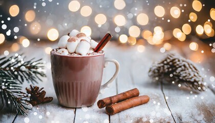 a mug of Christmas hot chocolate 