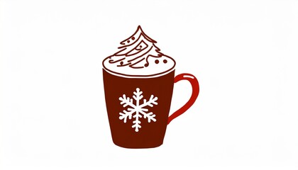 a mug of Christmas hot chocolate 