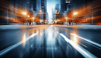 Vibrant and captivating blurred night cityscape as the perfect background for your design project