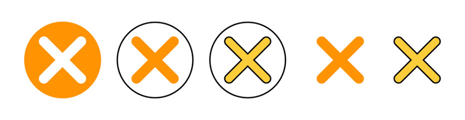 Fototapeta premium Close icon set for web and mobile app. Delete sign and symbol. cross sign