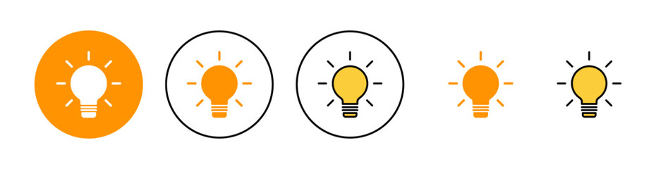 Lamp icon set  for web and mobile app. Light bulb sign and symbol. idea symbol.