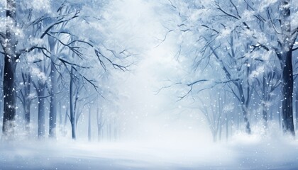 Captivating winter wonderland mesmerizing snowfall in a breathtaking panoramic background