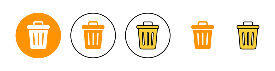 Trash icon set for web and mobile app. trash can icon. delete sign and symbol.