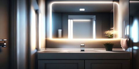 light blurred background inside bathroom