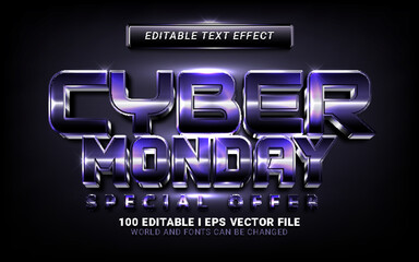 cyber monday sale 3d style text effect