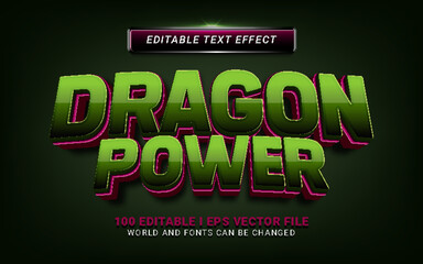dragon power text effect