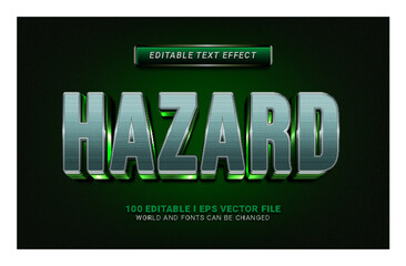 hazard 3d style text effect