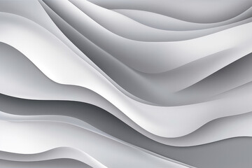 Wave Background. Abstract White Minimalistic Texture. Template 3d Illustration. silk cloth background. Generative AI.