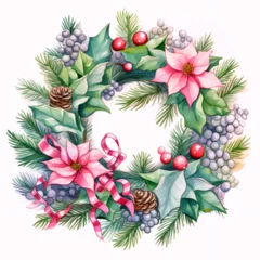 Tuinposter Christmas wreath © Martin
