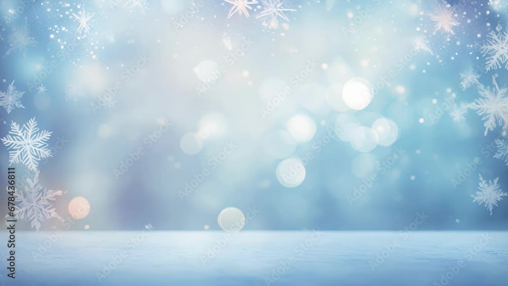Poster this scene presents a minimalistic abstract background with a stunning view of snowflakes gently fal