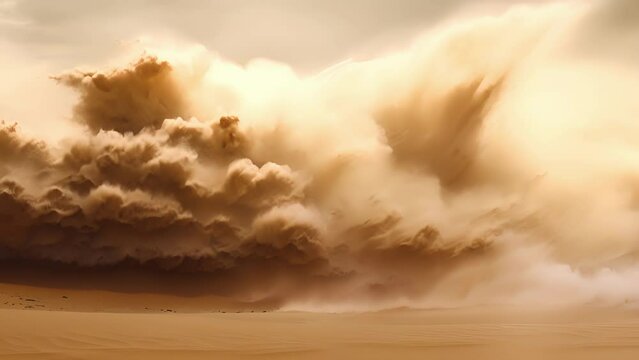 A cyclone of sand danced upon the horizon engulfing the air and leaving a vivid vortex of sand in its wake.