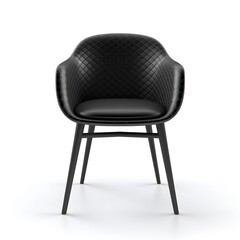 Black isolated chair on white background