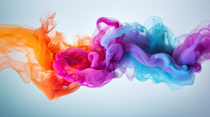 colorful smoke explosion isolated