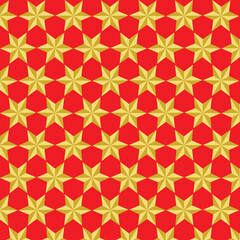 seamless pattern with golden star