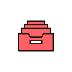 Archive folders icon set illustration. Document vector icon. Archive storage icon.