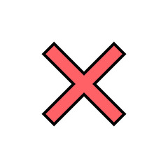 Close icon set illustration. Delete sign and symbol. cross sign