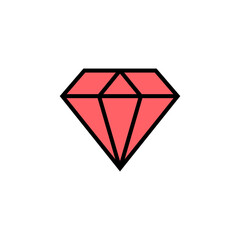 Diamond icon set illustration. diamond gems sign and symbol