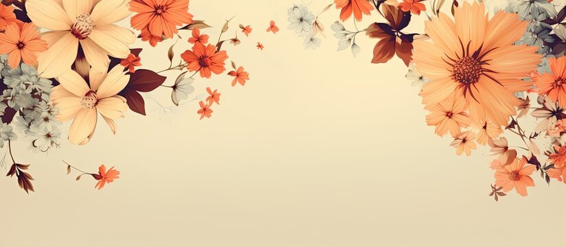 Retro style floral background