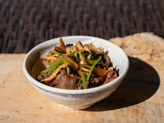 松茸入り牛肉のしぐれ煮