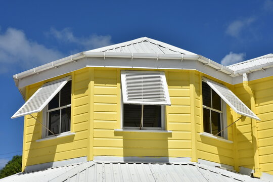 Close-up of a traditional bajan house in Holetown, Barbados