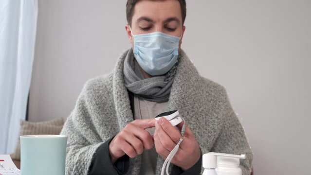 work from home putting the mask on and snesing 