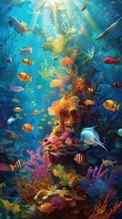 Fototapeta na wymiar underwater world