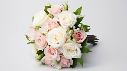 A bridal flower prepared as a bouquet.