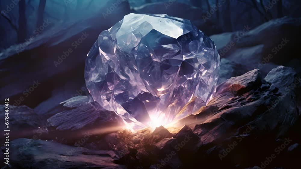 Aufkleber with a crack of thunder the boulder les mysteriously as streams of luminous silver light gush from w