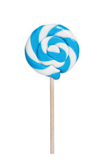 Stick with colorful lollipop swirl isolated on white