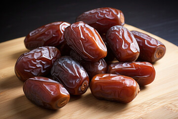 Pile of Dates Isolated Background, Generative ai 