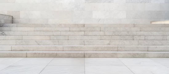 Fototapete Rund Marble stairs and granite outdoor flooring © Vusal