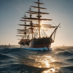 Ship Ocean Background Very Cool