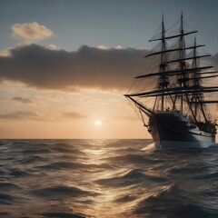Obraz premium Ship Ocean Background Very Cool
