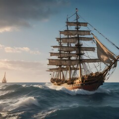 Ship Ocean Background Very Cool