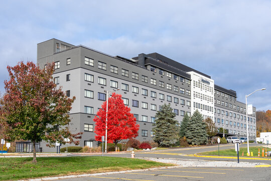 MiraVista Behavioral Health Center on Main Street in Holyoke, MA, USA, on November 12, 2023. MiraVista is a behavioral health treatment center. 