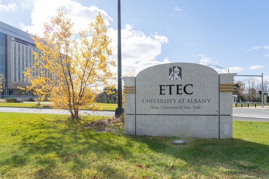 ETEC Building in University at Albany Uptown Campus. Albany, NY, USA, November 12, 2023. ETEC is the largest instructional building in the University at Albany. 