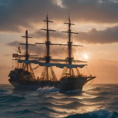 Obraz premium Ship Background Very Cool