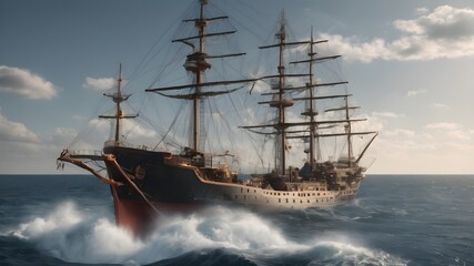 Fototapeta premium Ship Background Very Cool