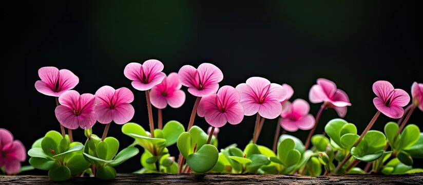 Stunning macro shot of oxalis tetraphylla