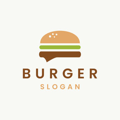 burger logo design vector template, Fast food logo