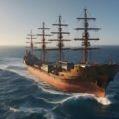 Fototapeta premium Ship Background Very Cool