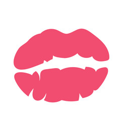kiss lips illustration design