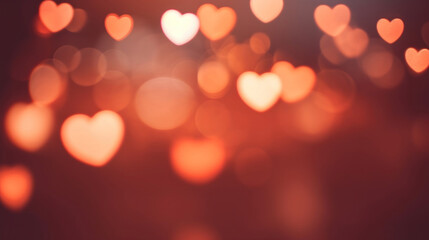 Fototapeta premium Colorful heart bokeh background