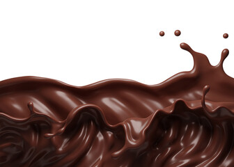 PSD Chocolate Splash 3D Rendering