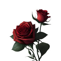 A beautiful red rose generative Ai