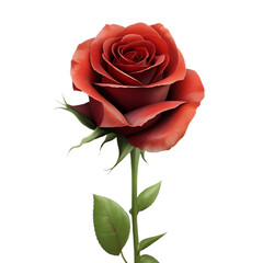 A beautiful red rose generative Ai