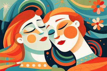 Man and woman being together enjoying a moment